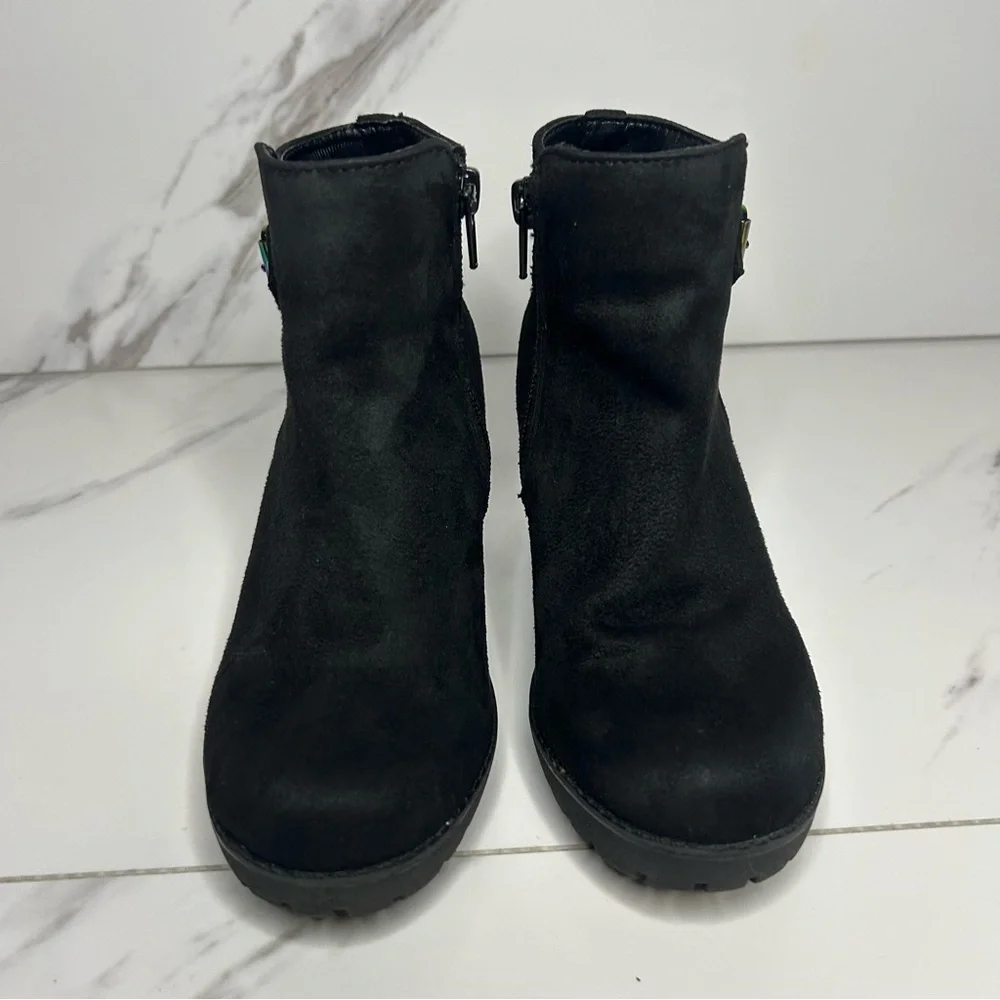 Sugar Black Boots with Colorful Buckle Size 13